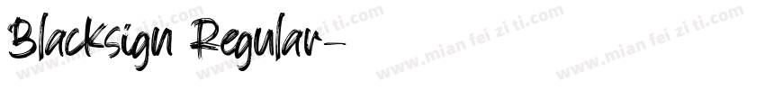 Blacksign Regular字体转换